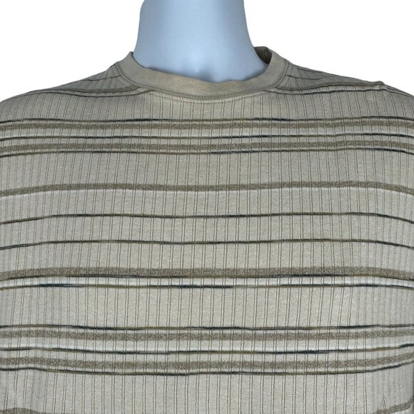 Naturalife Men's Long Sleeve Striped Pullover Crew Neck Sweater Size M - Picture 2 of 8